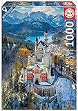 Educa - Castillo de Neuschwanstein, Viaja a Alemania con este puzzle de 1000 piezas, Medida aproximada: 48 x 68 cm, Incluye Fix Puzzle para colgarlo una vez finalizado, A partir de 14 años (19261)