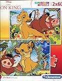 Clementoni- 2 Puzzles 60 Piezas Lion King, Color Multicolor. (21604.8)