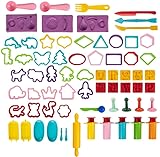 Genio Kids 67 Pieces of Plasticine Molds for children 2 years old Plasticine tools ອຸປະກອນເສີມ Plasticine