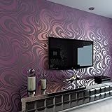 HANMERO Murales pared Papel pintado rayas no tejido papel de pared dormitorios/salón/hotel/color morado, 0.7M*8.4M