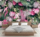 Yralye Papel pintado fotográfico (efecto 3D, efecto tropical, verde, natural, hojas de plátano, grande, para salón, dormitorio, pared, resistente a los rayos UV)