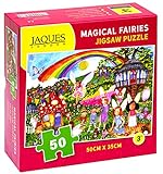 Jaques of London Magical Fairy Garden Puzzle - Fairy Garden Puzzle de 50 Piezas 2018 - Un Gran Rompecabezas para niños de 5 años - 50 Piezas