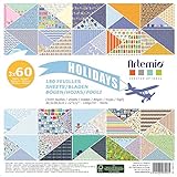 Artemio 11002279 - Set de 180 Papeles para álbumes de Recortes, Multicolor, 30,5 x 2,3 x 30,5 cm