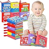 Libros Blandos para Bebé, Libro de Tela Bebé Aprendizaje y Educativo Libro para Bebé Recién Nacido Niños 6 Piezas