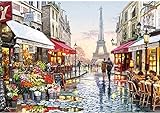 Puzzles para Adultos, Puzzle 1000 Piezas, Puzzle París, Obra de Arte de Juego de Adulto Rompecabezas para Navidad, Rompecabezas de Piso Juego de Rompecabezas y Juego Familiar (Torre Eiffel)