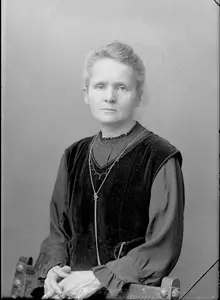 Marie Curie, yn y ddelwedd hon wedi'i hachub o archifau Christian Frenzen