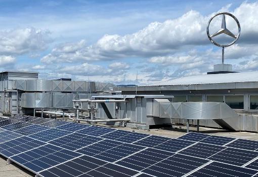 Instalación fotovoltaica en la planta de Mercedes.
