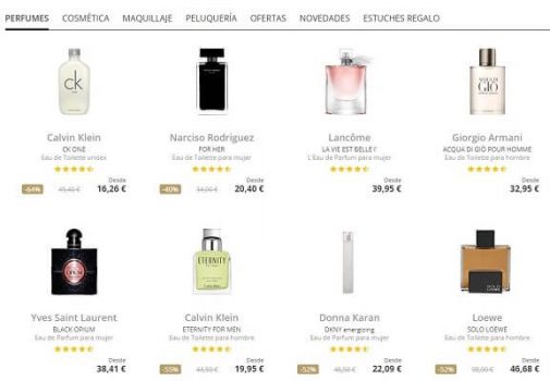 Puntos de venta Perfume's Club online