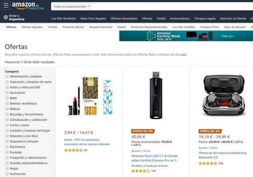 Puntos de venta de Amazon en línea
