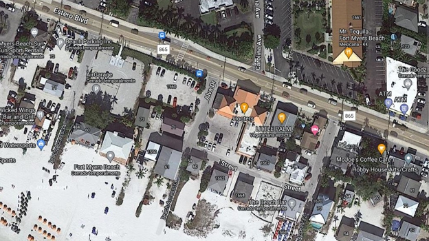Imagen antes - Destrucción en la playa de Fort Myers