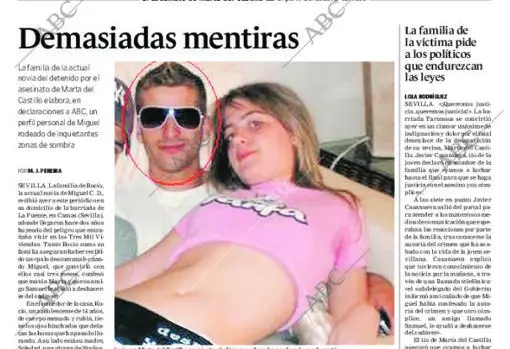 Информация от ABC Sevilla с интервю със семейството на приятелката на Carcaño.