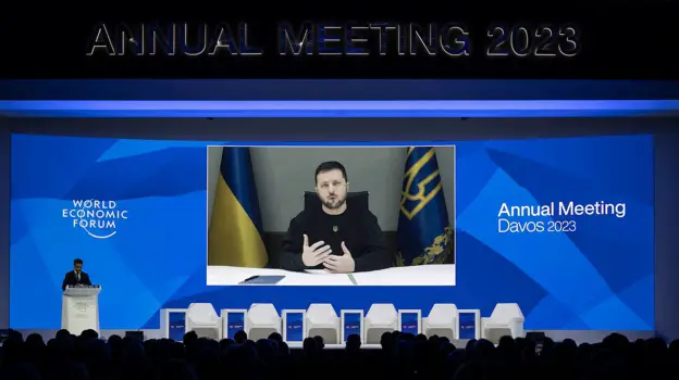 Zelensky's taspraak yn Davos