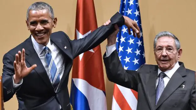 El presidente Barack Obama y Raúl Castro, en marzo de 2016, en La Habana